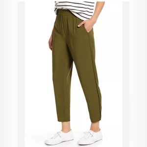 Madewell Women's Small Olive Green Track Trouser Pants Cropped L9040